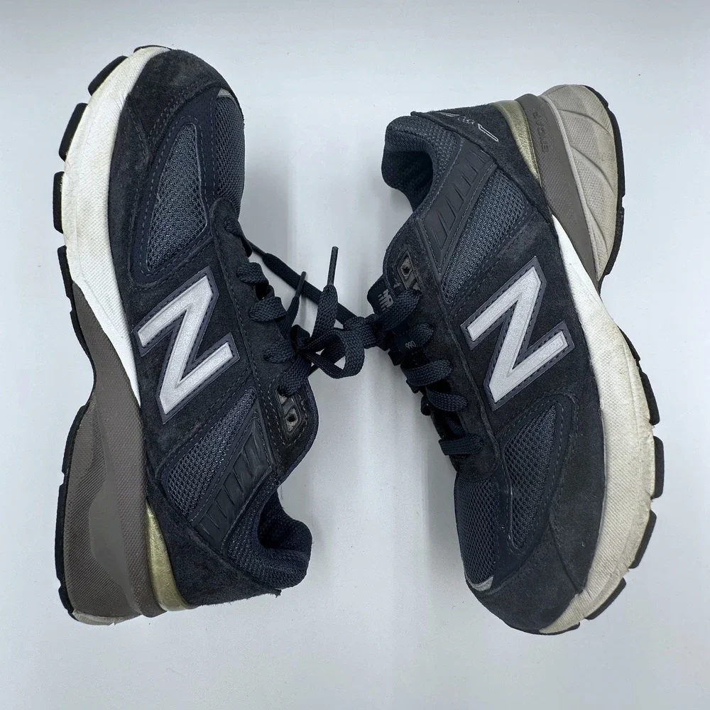 New Balance 990v5‎ Kids Youth Navy Suede Mesh Running Shoes Sneakers US5.5Y 2020
